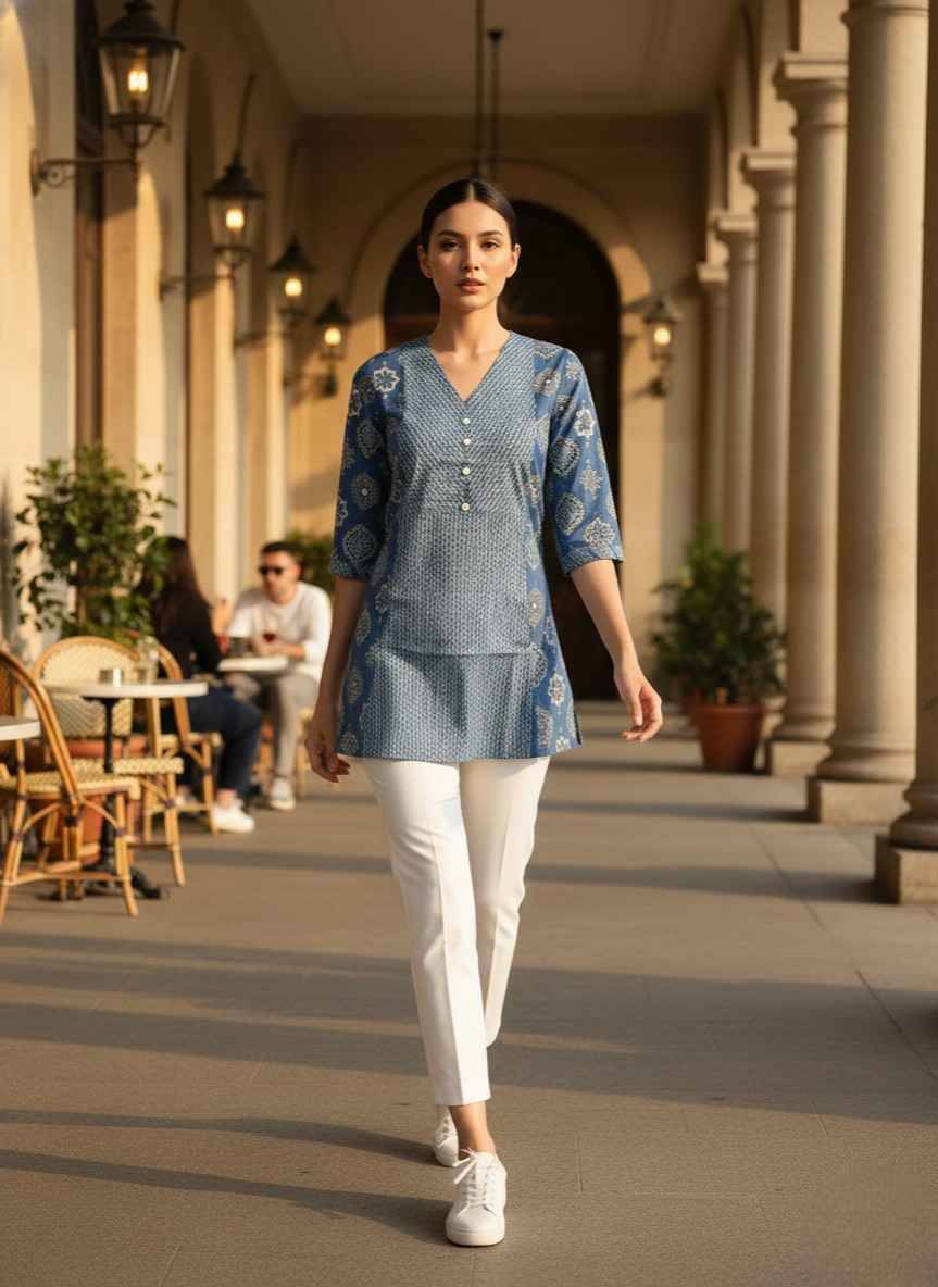 Tunic Top By Lycy Designer Ethnic Wear Collection Cotton Tops At Wholesale Price